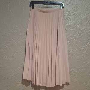 NEW.ASOS Women's Blush Midi Pleated Skirt Size 6